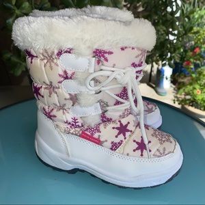 Youth Nova Adora Fur At The Top Zip/ lace Up Winter Snow Boots Size 28 10 Purple